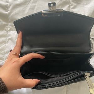 Michael Kors Rose Quilted Leather Shoulder Flap Bag Black